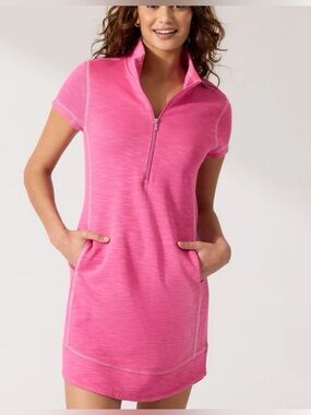 Tommy Bahama Tobago Bay Half-Zip Dress L perfect condition smoke pet free home